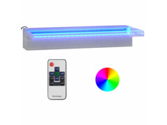  Přelivový vodopád s RGB LED osvětlením nerezová ocel 45 cm