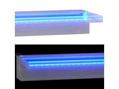  Přelivový vodopád s RGB LED osvětlením nerezová ocel 45 cm