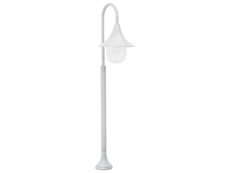  Zahradní sloupová lampa E27 120 cm hliník bílá