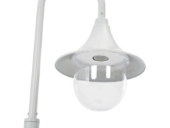  Zahradní sloupová lampa E27 120 cm hliník bílá