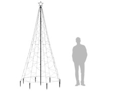 Vánoční stromek s kovovým sloupkem 500 LED diod teplý bílý 3 m