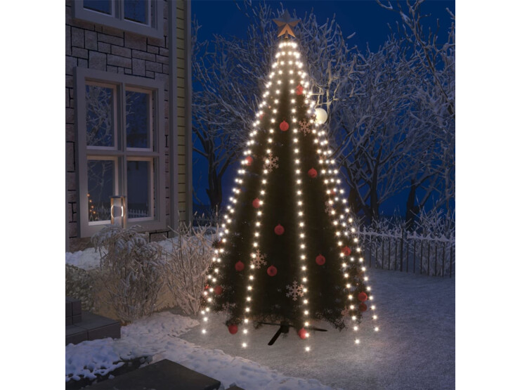  Světelná síť na vánoční stromek 250 studených bílých LED 250 cm