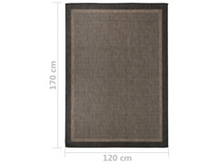  Venkovní hladce tkaný koberec 120x170 cm tmavě hnědá