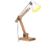  Industriální stolní lampa bílá kulatá 58 x 18 x 90 cm E27
