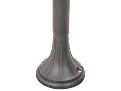  Zahradní sloupová lampa E27 120 cm hliník bronzová