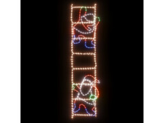  Skládací Santa na žebříku s 552 LED 50 x 200 cm