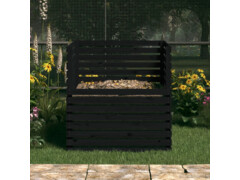  Kompostér černý 100 x 100 x 102 cm masivní borové dřevo