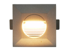  Venkovní LED nástěnná svítidla 6 ks 5 W stříbrná čtvercová