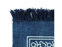  Koberec Kilim se vzorem bavlněný 120 x 180 cm modrý