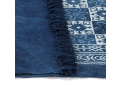  Koberec Kilim se vzorem bavlněný 120 x 180 cm modrý