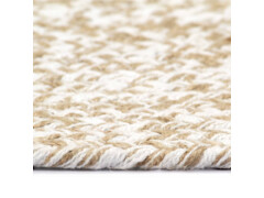  Ručně vyrobený koberec juta bílohnědý 180 cm