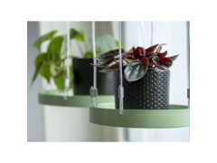 Esschert Design Závěsný podnos na rostliny kulatý zelený S