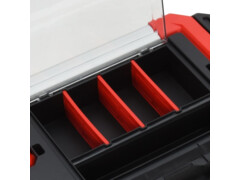  Kufr na nářadí černý a červený 45 x 28 x 26,5 cm