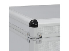  Úložné kufry 2 ks stříbrné hliníkové 