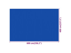  Koberec do stanu 400 x 600 cm modrý HDPE