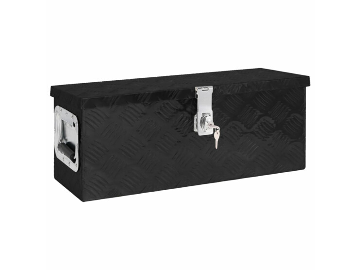  Úložný box černý 60 x 23,5 x 23 cm hliník