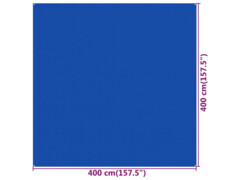  Koberec do stanu 400 x 400 cm modrý HDPE