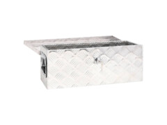  Úložný box stříbrný 60 x 23,5 x 23 cm hliník