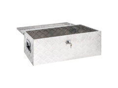  Úložný box stříbrný 80 x 39 x 30 cm hliník