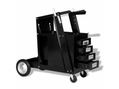  Svářečský vozík se 4 zásuvkami, černá 