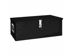  Úložný box černý 80 x 39 x 30 cm hliník