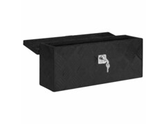  Úložný box černý 50 x 20,5 x 15 cm hliník