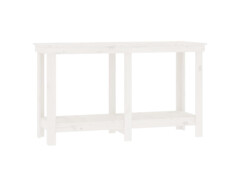  Dílenský stůl bílý 140x50x80 cm masivní borovice