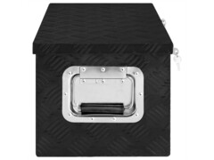  Úložný box černý 70 x 31 x 27 cm hliník