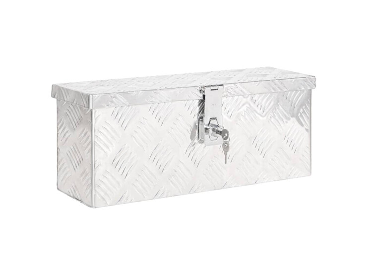  Úložný box stříbrný 50 x 20,5 x 15 cm hliník