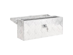  Úložný box stříbrný 50 x 20,5 x 15 cm hliník