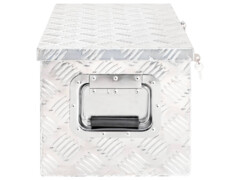  Úložný box stříbrný 70 x 31 x 27 cm hliník