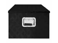  Úložný box černý 100 x 55 x 37 cm hliník