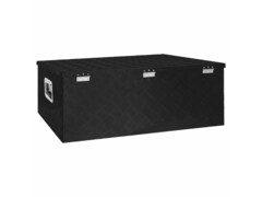  Úložný box černý 100 x 55 x 37 cm hliník