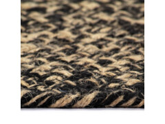  Ručně vyrobený koberec juta černohnědý 240 cm
