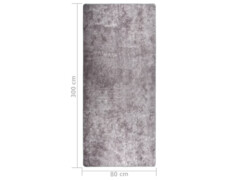  Koberec pratelný 80 x 300 cm šedý protiskluzový