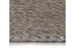  Ručně vyrobený koberec juta kulatý 240 cm šedý