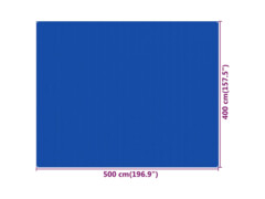  Koberec do stanu 400 x 500 cm modrý HDPE