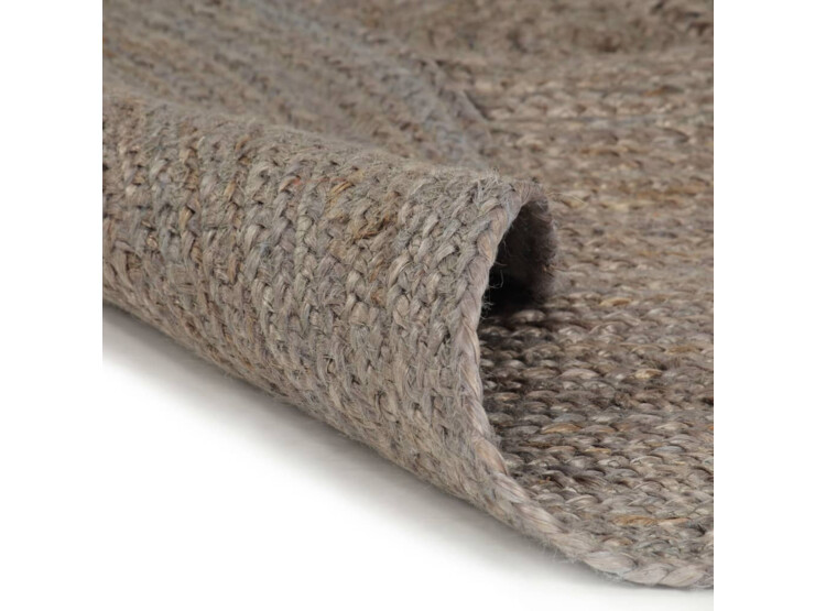 Ručně vyrobený koberec juta kulatý 180 cm šedý