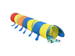  Dětský tunel na hraní s 250 míčky vícebarevný 245 cm polyester