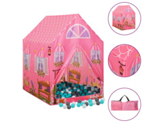  Dětský stan na hraní s 250 míčky růžový 69 x 94 x 104 cm