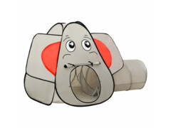  Dětský stan na hraní motiv slona s 250 míčky šedý 174x86x101 cm