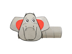 Dětský stan na hraní motiv slona s 250 míčky šedý 174x86x101 cm