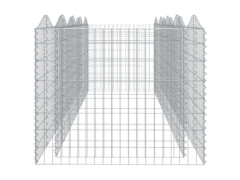  Klenutý gabion vyvýšený záhon 400x100x100 cm pozinkované železo