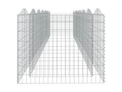  Klenutý gabion vyvýšený záhon 600x100x100 cm pozinkované železo