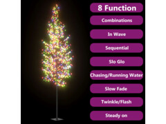  Vánoční strom 1200 LED diod barevné světlo třešňový květ 400 cm