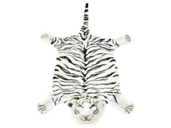  Plyšový koberec tygr 144 cm bílý