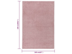  Koberec s krátkým vlasem 160 x 230 cm růžový