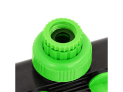  4cestný kohoutkový adaptér zelený a černý 19,5x6x11 cm ABS & PP