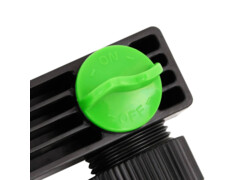  4cestný kohoutkový adaptér zelený a černý 19,5x6x11 cm ABS & PP