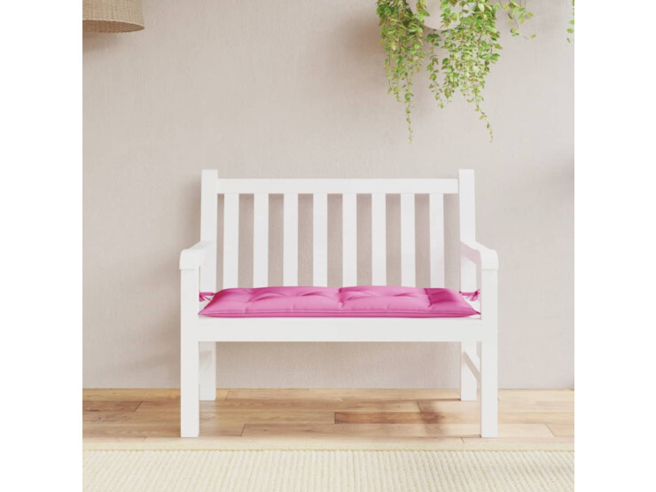  Poduška na zahradní lavici růžová 110 x 50 x 7 cm textil